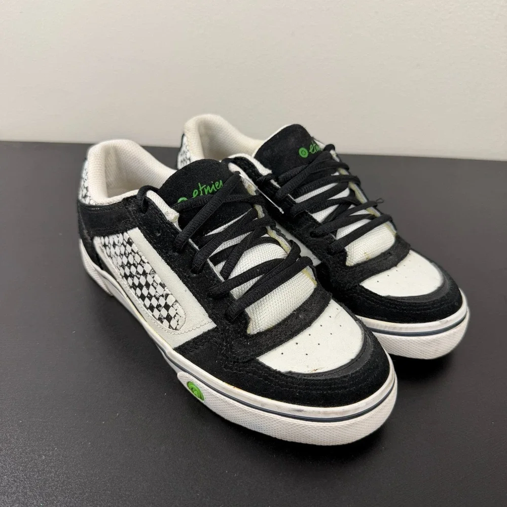 Etnies Nixx Shoes Women's 6.5W Black White Skateboard Casual Lace-Up Sneakers
